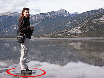 Anke in Jasper Lake